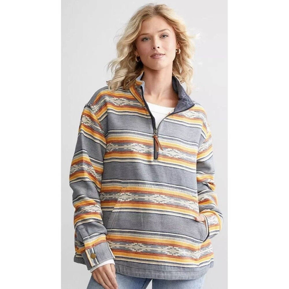 Pendleton Doublesoft Half Zip Jacket Aztec Stripe… - image 1